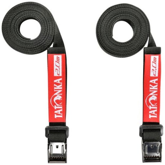 Tatonka Ιμάντες (ζεύγος) Easy Strap 18mm/2m Μαύρο-Κόκκινο