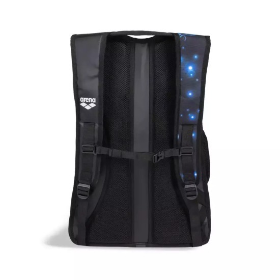 Arena Fastpack 3.0 Allover Τσάντα Πλάτης Κολυμβητηρίου μπλε με σχέδια
