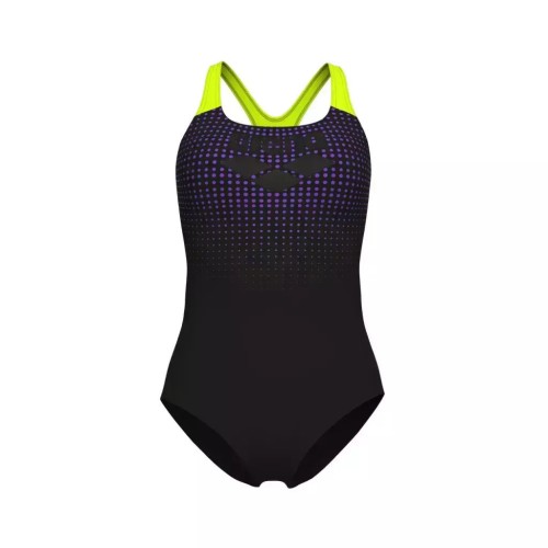 ΓΥΝΑΙΚΕΙΟ ΜΑΓΙΟ ARENA SOLID Foggy Dots Swim Pro Black - Artic Lime