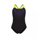 ΓΥΝΑΙΚΕΙΟ ΜΑΓΙΟ ARENA SOLID Foggy Dots Swim Pro Black - Artic Lime