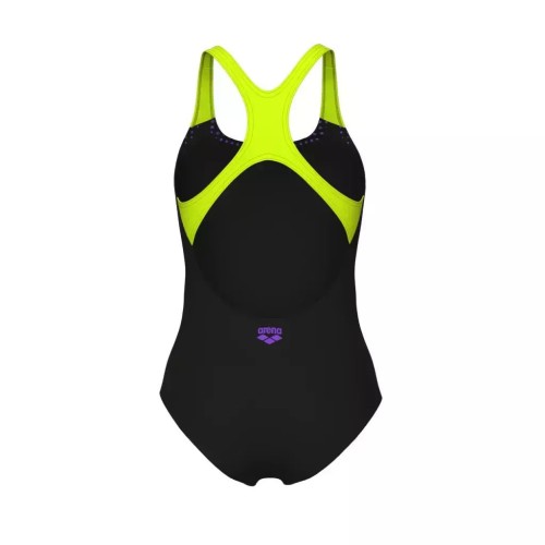 ΓΥΝΑΙΚΕΙΟ ΜΑΓΙΟ ARENA SOLID Foggy Dots Swim Pro Black - Artic Lime