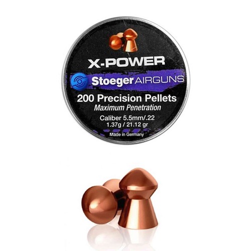 Βλήματα Αεροβόλου Stoeger X-POWER 5,5mm/.22 (200τμχ)