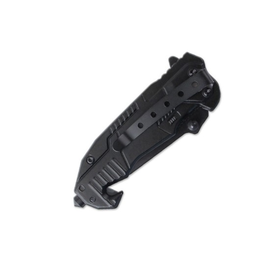 ALPIN Σουγιάς Tactical D2 (5.7cm) με κόφτη και θραύστη βολφραμίου- μαύρο