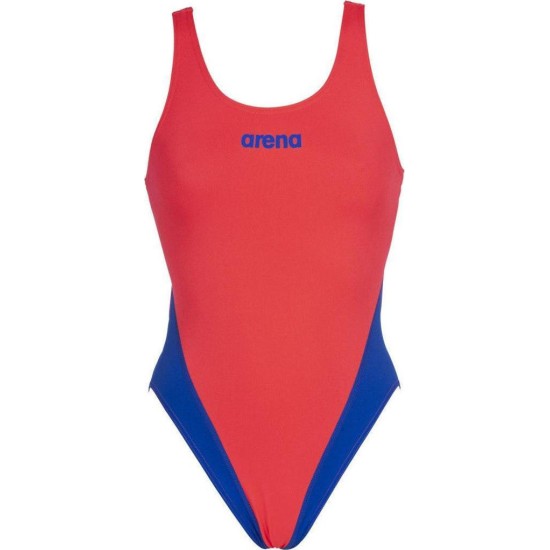 ΓΥΝΑΙΚΕΙΟ ΜΑΓΙΟ ARENA SOLID SWIM TECH HIGH Fluo Red - Neon Blue
