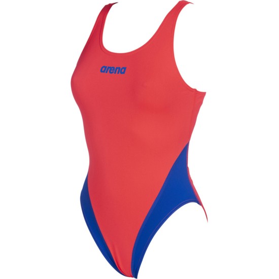 ΓΥΝΑΙΚΕΙΟ ΜΑΓΙΟ ARENA SOLID SWIM TECH HIGH Fluo Red - Neon Blue