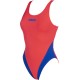 ΓΥΝΑΙΚΕΙΟ ΜΑΓΙΟ ARENA SOLID SWIM TECH HIGH Fluo Red - Neon Blue