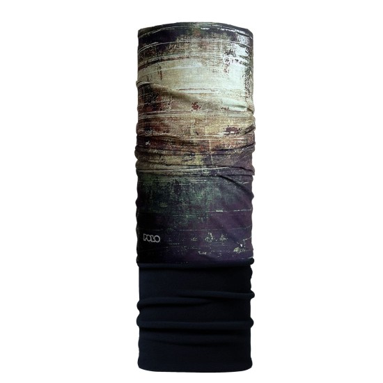 Μαντήλι POLO Multi Scarf με fleece - μαύρο // πολύχρωμο