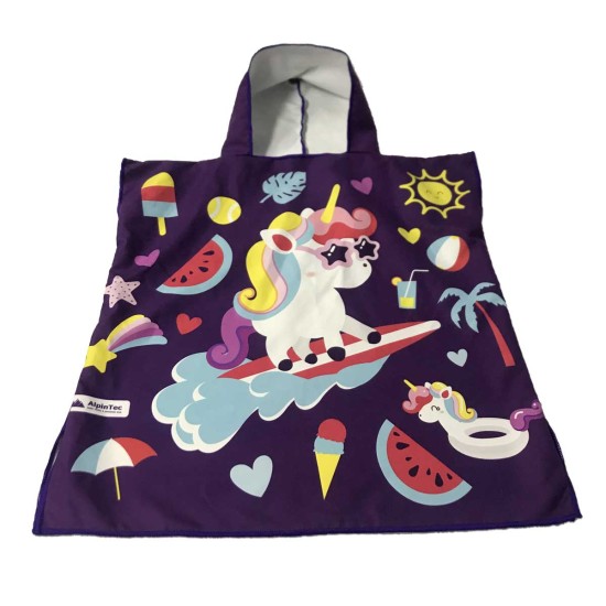 Παιδικό πόντσο ALPINTEC Microfiber DryFast SEASIDE KIDS 3-6ετών unicorn