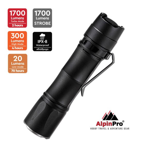 AlpinPro Φακός Tactical TM-05R 1700lum