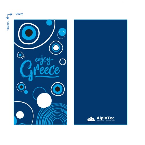 Πετσέτα ALPINTEC Microfiber DryFast Print Greece 180 X 90