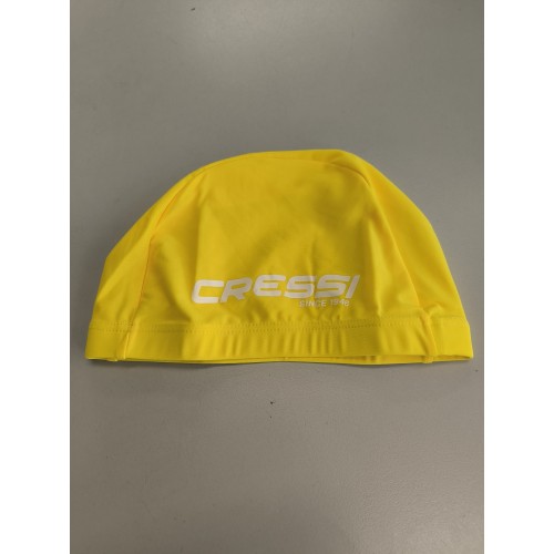 ΥΦΑΣΜΑΤΙΝΟ ΥΠΕΡΕΛΑΣΤΙΚΟ ΣΚΟΥΦΑΚΙ CRESSI TAGO SPANDEX ΚΙΤΡΙΝΟ // ΛΕΥΚΟ