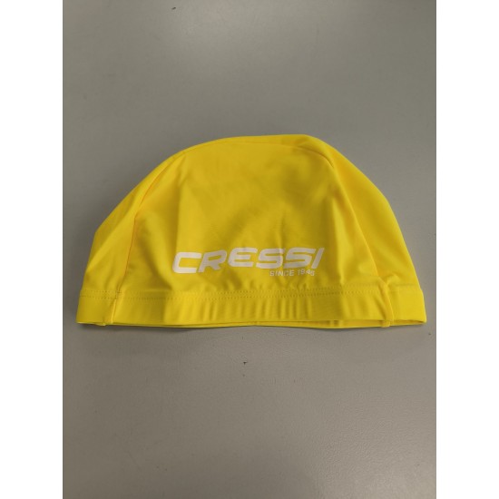 ΥΦΑΣΜΑΤΙΝΟ ΥΠΕΡΕΛΑΣΤΙΚΟ ΣΚΟΥΦΑΚΙ CRESSI TAGO SPANDEX ΚΙΤΡΙΝΟ // ΛΕΥΚΟ