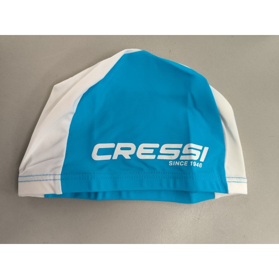 Παιδικό Υφασμάτινο Σκουφάκι CRESSI TAGO SPANDEX μπλε // λευκό