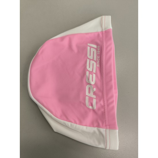 Παιδικό Υφασμάτινο Σκουφάκι CRESSI TAGO SPANDEX Ροζ // λευκό