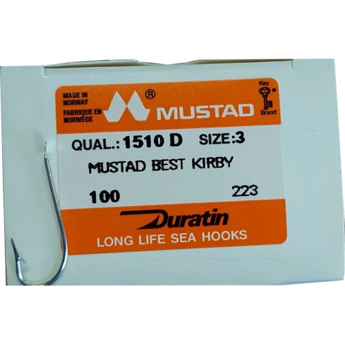 MUSTAD Αγκίστρι 1510D No3 100τεμ (Made in Norway - 100 τεμ)