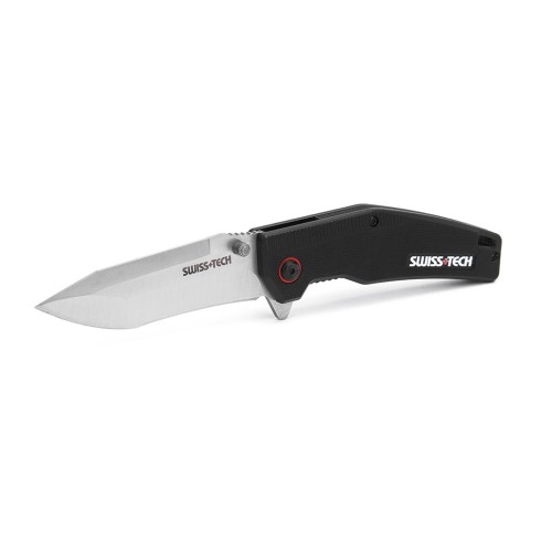 SWISS+TECH G10 Folding Knife Satin Polish