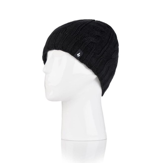 HEAT HOLDERS Γυναικείος Σκούφος cable hat - Black