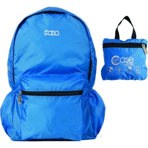 Polo Just In Case Σχολική Τσάντα Πλάτης Γυμνασίου - Λυκείου σε Γαλάζιο χρώμα