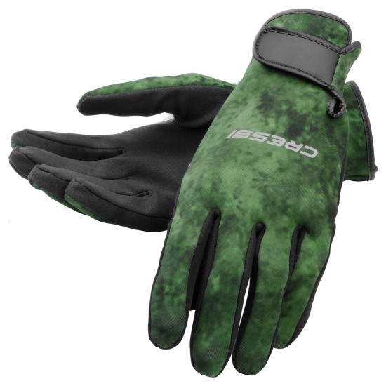 Cressi 2mm Green Hunter Gloves Green Camo