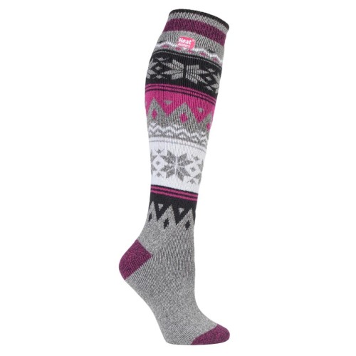 Γυναικείες κάλτσες HEAT HOLDERS Jacquard Long Lite - Grey/C.Fairisle