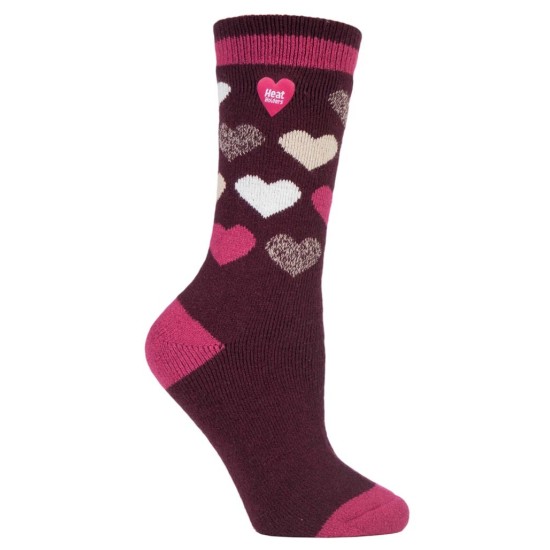 Γυναικείες ΚΑΛΤΣΕΣ HEAT HOLDERS Jacquard Lite Dunham - Wine / Raspbery