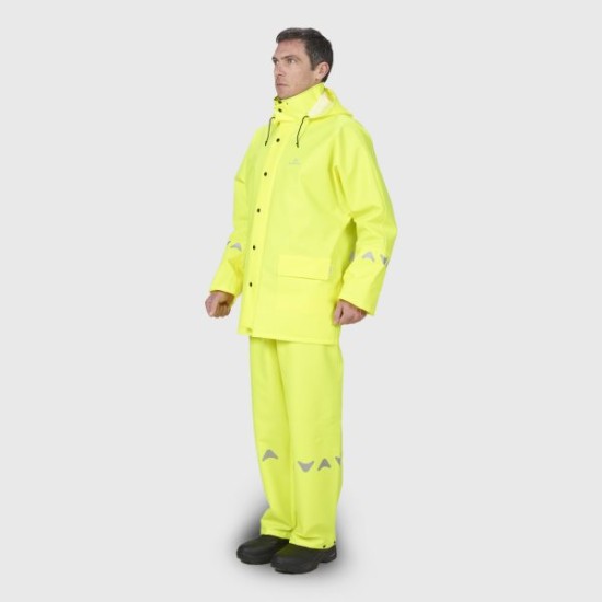 Αδιάβροχο κουστούμι aνδρικό ANORAK Avenue R long με ανακλαστικό - Φθορίζον Κίτρινο