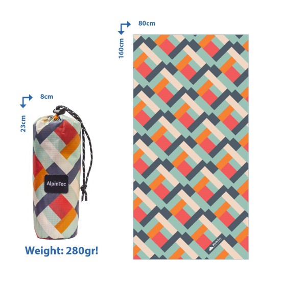 Πετσέτα ALPINTEC Microfiber DryFast Paint 80×160 Norm I