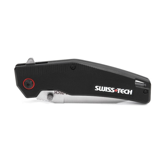 SWISS+TECH G10 Folding Knife Satin Polish