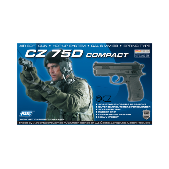 Πιστόλι Airsoft Ελατηρίου ASG CZ75D Compact HWA