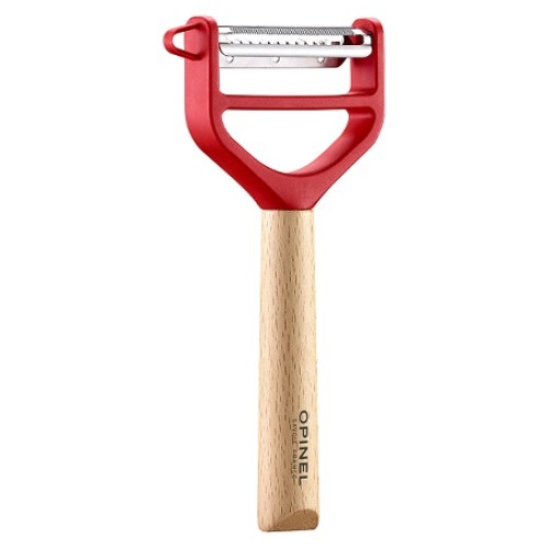 Μαχαίρι Ξεφλουδίσματος Peeler T-Duo ξύλινη λαβή - κόκκινο