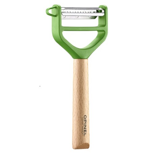 Μαχαίρι Ξεφλουδίσματος Peeler OPINEL T-Duo ξύλινη λαβή - πράσινο