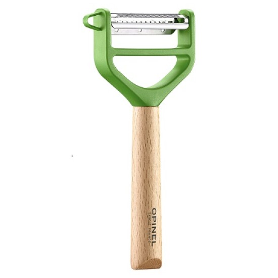 Μαχαίρι Ξεφλουδίσματος Peeler OPINEL T-Duo ξύλινη λαβή - πράσινο