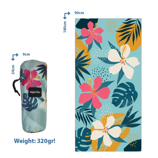 Πετσέτα ALPINTEC Microfiber DryFast Paint 90×180 - Tropical