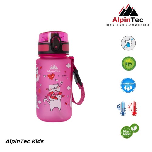 Παγούρι ALPINTEC Kids 350ml Love Cats - ροζ