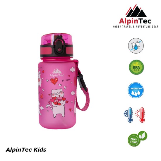 Παγούρι ALPINTEC Kids 350ml Love Cats - ροζ