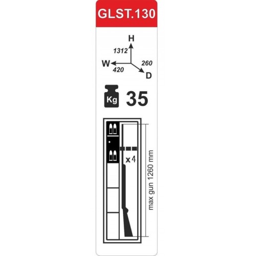 Οπλοκιβώτιο GRIFFON GLST.130.K - 4 Τυφεκίων