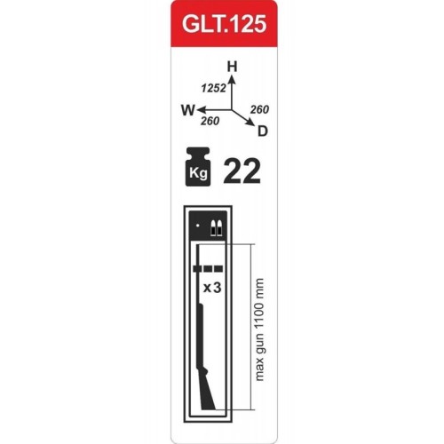 Οπλοκιβώτιο GRIFFON GLT.125.K - 3 Τυφεκίων