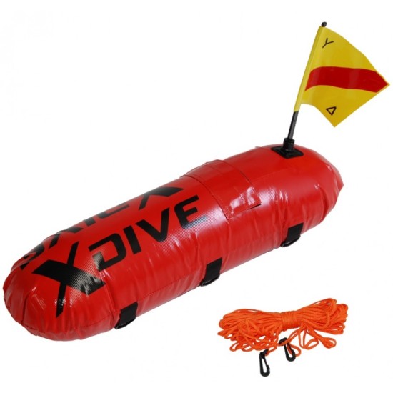 XDive Σημαδούρα Notos Tarpaulin Θάλαμο Pvc // Κόκκινη