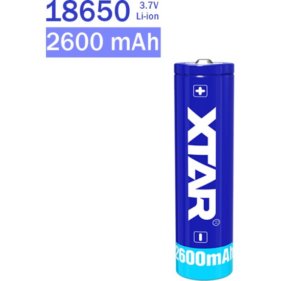 XTAR 18650 2600mAh Μπαταρία με προστασία