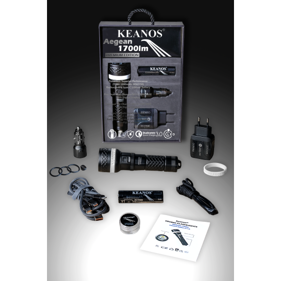Keanos® Aegean Καταδυτικός Φακός 1700lm Premium Edition (V1.0)