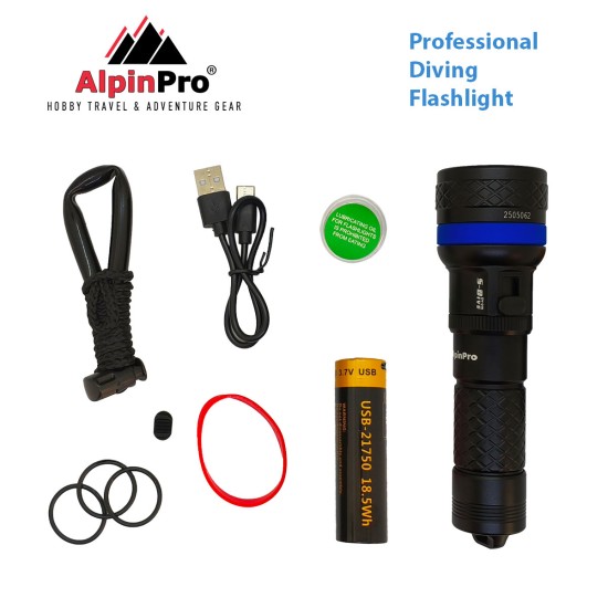 AlpinPro Φακός Κατάδυσης LED DV-01R  S-DIVE