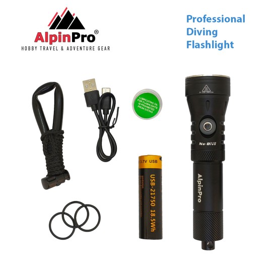AlpinPro Φακός Κατάδυσης LED DV-02R  Du-DIVE