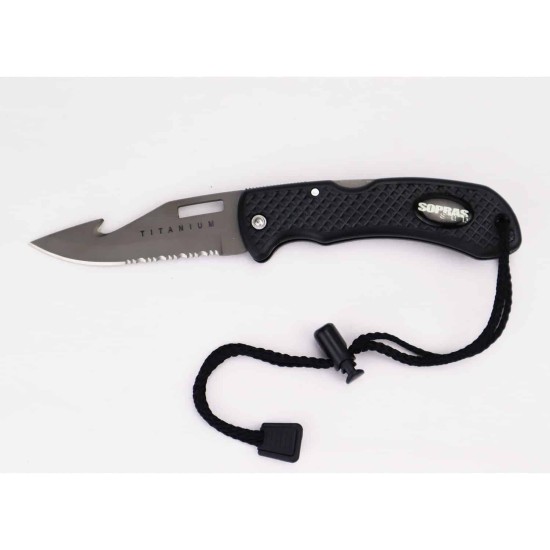 SOPRAS TEK Foldable Knife Τιτανίου // Μαύρο