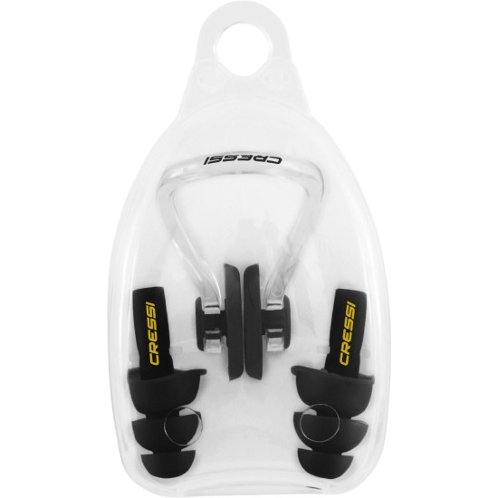 Cressi Aqua Kit Ear Plugs + Nose Clip // Μαύρο