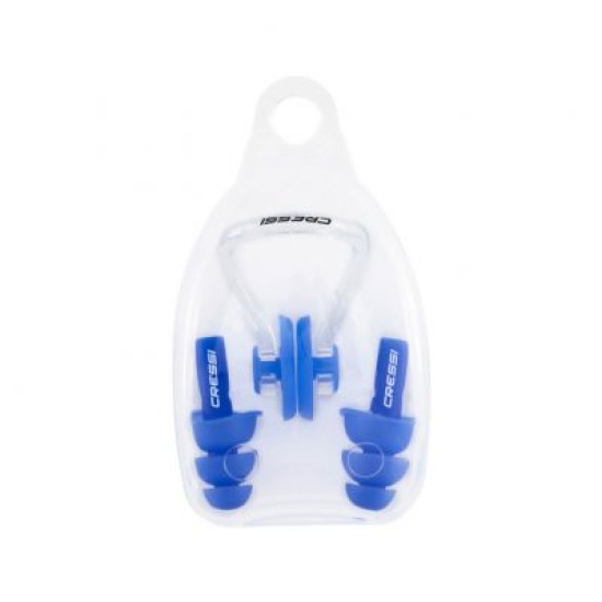 Cressi Aqua Kit Ear Plugs + Nose Clip // Μπλε