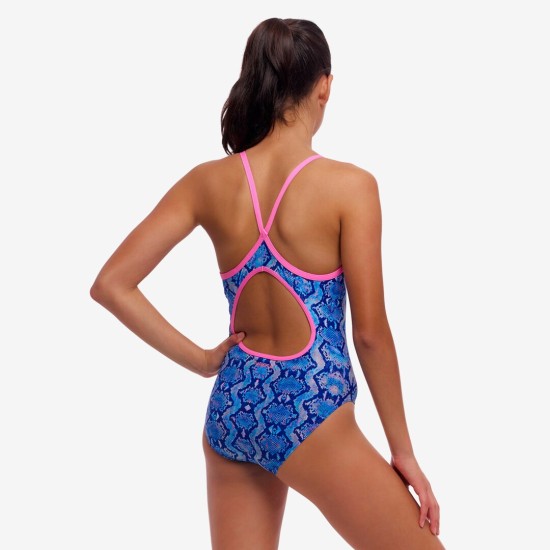 Παιδικό μαγιό Funkita Girl's Single Strap One Piece ''Blue Viper''