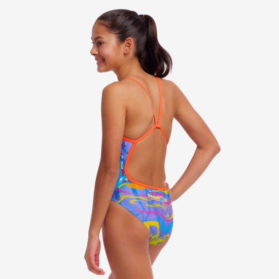 Παιδικό μαγιό Funkita Girl's Single Strap One Piece ''Ghost Gum''