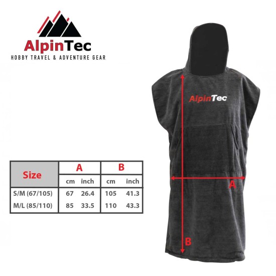 Poncho ALPINTEC Microfiber Μαύρο