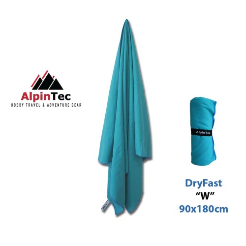 Πετσέτα ALPINTEC Microfiber DryFast ''W" XXL Teal Μπλε