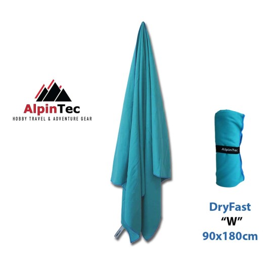 Πετσέτα ALPINTEC Microfiber DryFast ''W" XXL Teal Μπλε